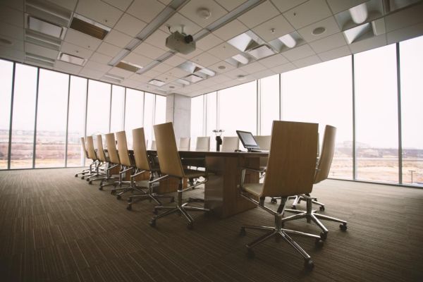 Sunlit Board Room